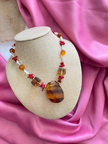 Collar Fuego rojo