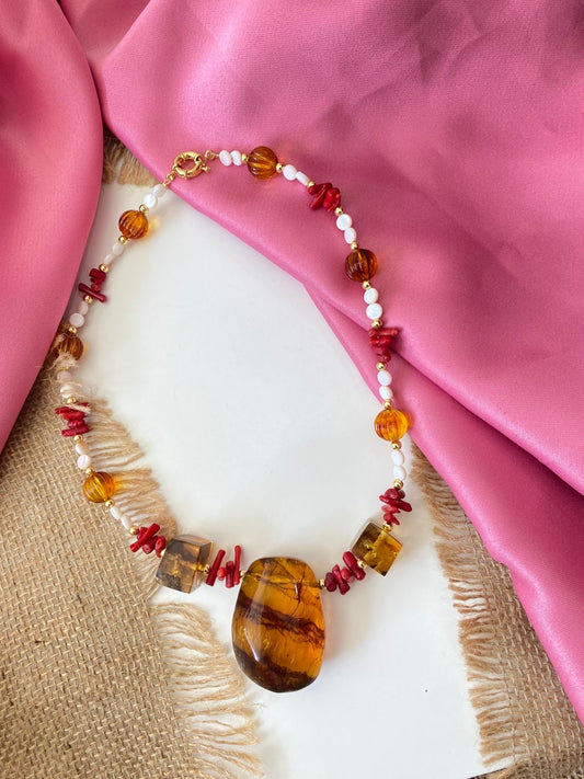 Collar Fuego rojo